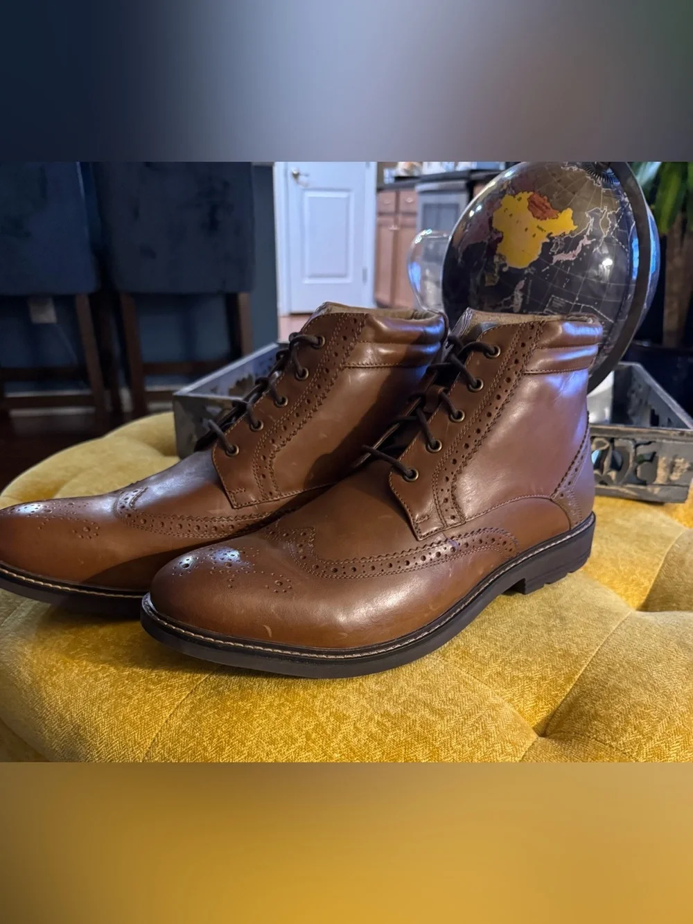 Nunn Bush Men's Odell ll Wingtip Dress Casual Chukka Boot, (Cognac) Size 13 W